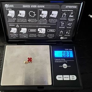 18k Real Gold Clover Pendant